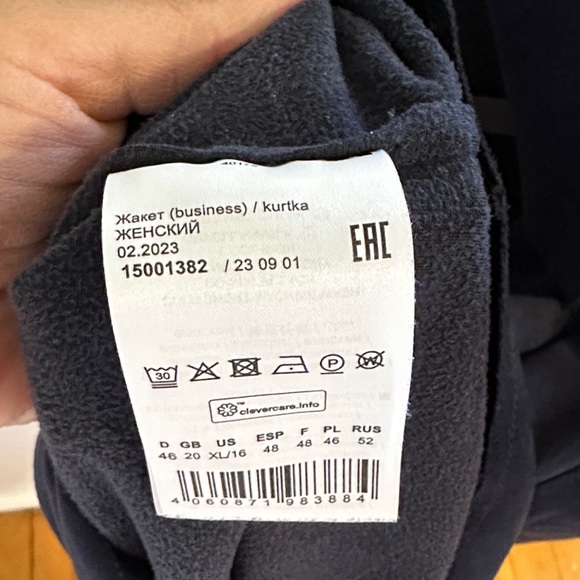 Olsen Navy Button-Front Jacket - Picture 7 of 8